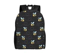 PHAYAH Bumble Bees Pattern Casual Shoulders Classical Basic Travel Backpack Travel And Outdoor Activities