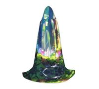 PHAYAH Bunch Of Cuties. Pattern Hooded Cloak Cape Witch Halloween Costumes For Cosplay Costume Masquerade Women Men Robe M