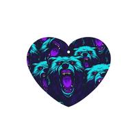 Phayah Bunch Of Roaring Bears Pattern Lavender Scent Car Air Freshener Heart Shape Card Hanging Hanging Scented Card 4 Pcs For Cars Closet Drawer