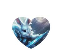 Phayah Bunny Warrior Pattern Lavender Scent Car Air Freshener Heart Shape Card Hanging Hanging Scented Card 6 Pcs For Cars Closet Drawer