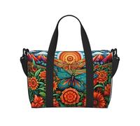 Phayah Butterfly Dancing Crossbody Travel Bag Overnighter Duffel Bags Carry On Size Ideal For School Or Overnight Travel Bag