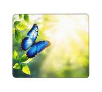 PHAYAH Butterfly Facing The Light Pattern Mouse Pad Waterproof Surface & Non-Slip Rubber Base with Stitched Edges Gaming Mouse Mat for Laptop 10 X 12 Inch