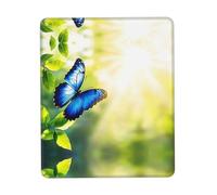 PHAYAH Butterfly Facing The Light Pattern Mouse Pad Waterproof Surface & Non-Slip Rubber Base with Stitched Edges Gaming Mouse Mat for Laptop 8.3 X 10.3 in