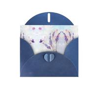 PHAYAH Butterfly On Purple Flower Pattern Blank Greeting Cards 10 With Blue Envelopes For Christmas, Wedding Anniversaries And Party Invitations