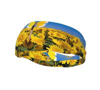 Phayah Butterfly On The Cross Pattern Women Men Athletic Sweatbands Hair Bands For Yoga Running Moisture Elastic Sweat Wicking Head Band