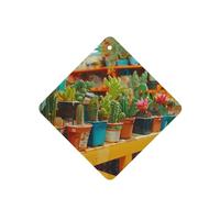 Phayah Cactus Collection Pattern Lavender Scent Car Air Freshener Square Card Hanging Hanging Scented Card 4 Pcs For Cars Closet Drawer