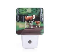 Phayah Calf in The Forest Pattern Night Light Lamp with Dusk to Dawn Sensor Led Lamp for Corridors Bedrooms Children's Rooms Stairs