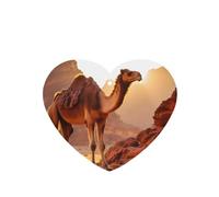 Phayah Camel In The Desert Pattern Lavender Scent Car Air Freshener Heart Shape Card Hanging Hanging Scented Card 6 Pcs For Cars Closet Drawer