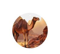 Phayah Camel In The Desert Pattern Lavender Scent Car Air Freshener Round Shape Card Hanging Hanging Scented Card 6 Pcs For Cars Closet Drawer