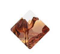 Phayah Camel In The Desert Pattern Lavender Scent Car Air Freshener Square Card Hanging Hanging Scented Card 6 Pcs For Cars Closet Drawer