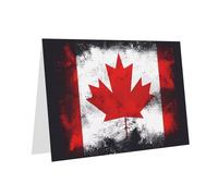 PHAYAH Canadian Flag Pattern Blank Greeting Cards With Envelopes 4" X 6" Thank You Cards For Christmas Holiday Birthday Graduation Anniversary Gray