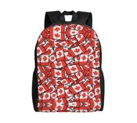 PHAYAH Canadian Flag Pattern Casual Shoulders Classical Basic Travel Backpack Travel And Outdoor Activities