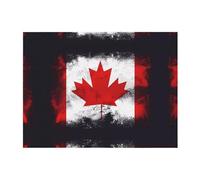 PHAYAH Canadian Flag Pattern Flannel Blanket 80"X60" For Bed, Sofa, Couch, Movie Night, Camping, And Travel Ultra Soft Warm Blanket