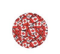 Phayah Canadian Flag Pattern Lavender Scent Car Air Freshener Round Shape Card Hanging Hanging Scented Card 4 Pcs For Cars Closet Shoe
