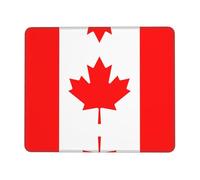 PHAYAH Canadian Flag Pattern Mouse Pad with Anti-Fray Stitching with Non-Slip Rubber Base, Gaming Mouse Mat for Laptop, Office & Home 7 X 8.6 in