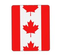PHAYAH Canadian Flag Pattern Mouse Pad With Non Slip Rubber Base Gaming With Stitched Edge, Mousepad For Laptop, Computer, Office 7 X 8.6 In