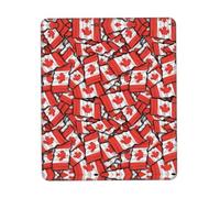 Phayah Canadian Flag Pattern Mouse Pad with Non Slip Rubber Base Gaming with Stitched Edge, Mousepad for Laptop, Computer, Office 10 X 12 Inch