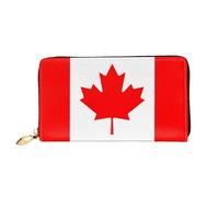 PHAYAH Canadian Flag Pattern Women'S Wallet Long Clutch Zip Around Travel Leather Purse Large Capacity Credit Card Holder