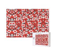 Phayah Canadian Flag Puzzles For Adults 300 Pieces For Home Decor Intelligence Development Toys 15.7 X 11"