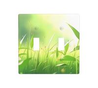 Phayah Cao Bang, Vietnam Pattern Light Switch Cover Decorative Double Toggle Wall Plate Outlet Cover for Bedroom Living Room 4.5 X 4.5 in