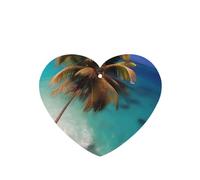 Phayah Caribbean Islands Pattern Lavender Scent Car Air Freshener Heart Shape Card Hanging Hanging Scented Card 6 Pcs For Cars Closet Drawer