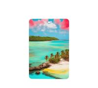 Phayah Caribbean Scenery Pattern Lavender Scent Car Air Freshener Rectangle Card Hanging Hanging Scented Card 6 Pcs For Cars Closet Drawer