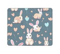 PHAYAH Cartoon Cute Bunny Pattern Mouse Pads, Portable Wireless Mouse Pad, Non-Slip Rubber Base Laptop Mousepad Smooth Surface for Office & Travel 7.9 X 9.5 in