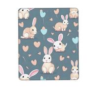 PHAYAH Cartoon Cute Bunny Pattern Mouse Pads, Portable Wireless Mouse Pad, Non-Slip Rubber Base Laptop Mousepad Smooth Surface for Office & Travel 7.9 X 9.5 in