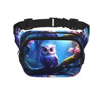 Phayah Cartoon Cute Owl Waist Pack Bag,Fanny Pack For Men,Women, Workout Traveling Casual Running Hiking Cycling, Bum Bag