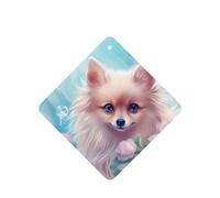 Phayah Cartoon Cute Puppy Pattern Lavender Scent Car Air Freshener Square Card Hanging Hanging Scented Card 6 Pcs For Cars Closet Drawer