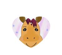 Phayah Cartoon Horse Head Pattern Lavender Scent Car Aroma Heart Shape Hanging Fragrance Tablet Car Interior Fragrance Freshener 6p
