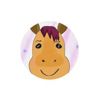 Phayah Cartoon Horse Head Pattern Lavender Scent Car Aroma Round Shape Hanging Fragrance Tablet Car Interior Fragrance Freshener 6p