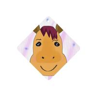 Phayah Cartoon Horse Head Pattern Lavender Scent Car Aroma Square Hanging Fragrance Tablet Car Interior Fragrance Freshener 4p