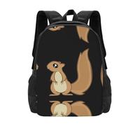 PHAYAH Cartoon Squirrel Pattern Casual Shoulders Classical Basic Travel Backpack Travel And Outdoor Activities Resistant