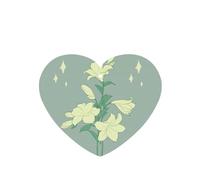 Phayah Cartoon White Lilies Pattern Lavender Scent Car Aroma Heart Shape Hanging Fragrance Tablet Car Interior Fragrance Freshener 4p