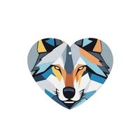 Phayah Cartoon Wolf Head Pattern Lavender Scent Car Air Freshener Heart Shape Card Hanging Hanging Scented Card 6 Pcs For Cars Closet Drawer