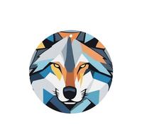Phayah Cartoon Wolf Head Pattern Lavender Scent Car Air Freshener Round Shape Card Hanging Hanging Scented Card 6 Pcs For Cars Closet Drawer