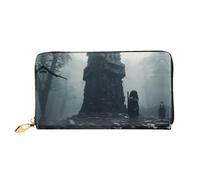 PHAYAH Castle Evil Curse Pattern Women'S Wallet Long Clutch Zip Around Travel Leather Purse Large Capacity Credit Card Holder