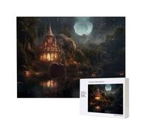 Phayah Castle In The Forest Jigsaw Puzzles For Adults 500 Pieces.Home Decor Birthday Party For Men Women 20.4 X 15"