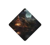 Phayah Castle In The Forest Pattern Lavender Scent Car Air Freshener Square Card Hanging Hanging Scented Card 6 Pcs For Cars Closet Drawer