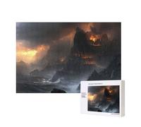 Phayah Castle In The Waves Jigsaw Puzzles For Adults 300 Pieces.Home Decor Birthday Party For Men Women 15.7 X 11"