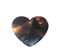 Phayah Castle In The Waves Pattern Lavender Scent Car Air Freshener Heart Shape Card Hanging Hanging Scented Card 6 Pcs For Cars Closet Drawer