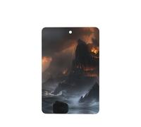Phayah Castle In The Waves Pattern Lavender Scent Car Air Freshener Rectangle Card Hanging Hanging Scented Card 6 Pcs For Cars Closet Drawer