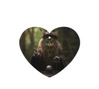 Phayah Cat Divination Pattern Lavender Scent Car Air Freshener Heart Shape Card Hanging Hanging Scented Card 4 Pcs For Cars Closet Drawer
