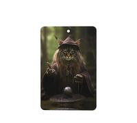 Phayah Cat Divination Pattern Lavender Scent Car Air Freshener Rectangle Card Hanging Hanging Scented Card 6 Pcs For Cars Closet Drawer