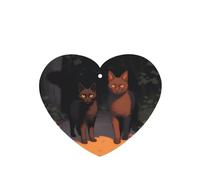 Phayah Cat Out Of The Shadows Pattern Lavender Scent Car Air Freshener Heart Shape Card Hanging Hanging Scented Card 6 Pcs For Cars Closet Drawer