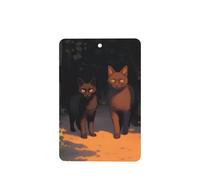 Phayah Cat Out Of The Shadows Pattern Lavender Scent Car Air Freshener Rectangle Card Hanging Hanging Scented Card 6 Pcs For Cars Closet Drawer