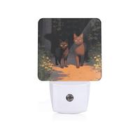 Phayah Cat Out of The Shadows Pattern Night Light Lamp with Dusk to Dawn Sensor Led Lamp for Corridors Bedrooms Children's Rooms Stairs