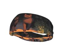 Phayah Cat Out Of The Shadows Pattern Women Men Athletic Sweatbands Hair Bands For Yoga Running Moisture Elastic Sweat Wicking Head Band
