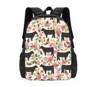 PHAYAH Cattle Farm Sanctuary Pattern Casual Shoulders Classical Basic Travel Backpack Travel And Outdoor Activities Resistant